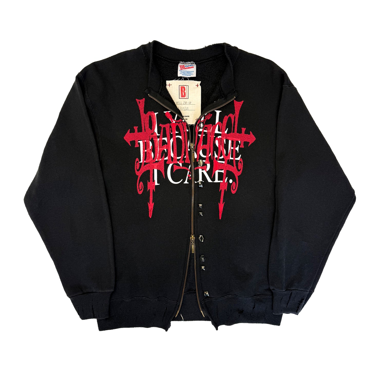 YELL ZIP-UP CREWNECK