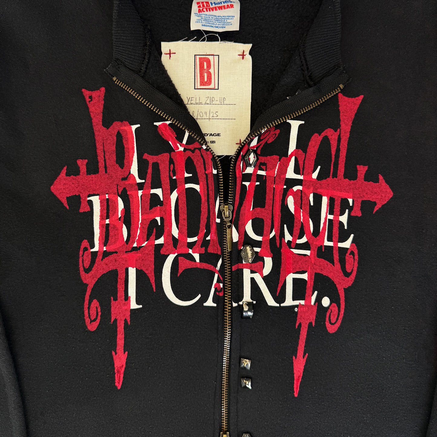 YELL ZIP-UP CREWNECK